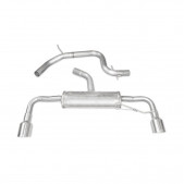 Tubo centrale diretto + Silenziatore 1x100Racing Inoxcar Volkswagen Golf 6 2.0 TSI GTi 63.5mm