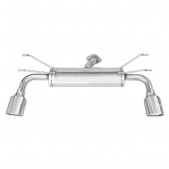 Edelstahlterminal 100mm X-RACE D+G FIAT 124 1.4T 140cv 2016-