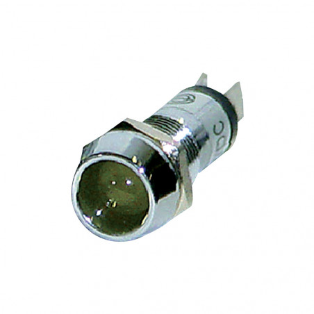 Voyant Metallique Encastrable Jaune LED