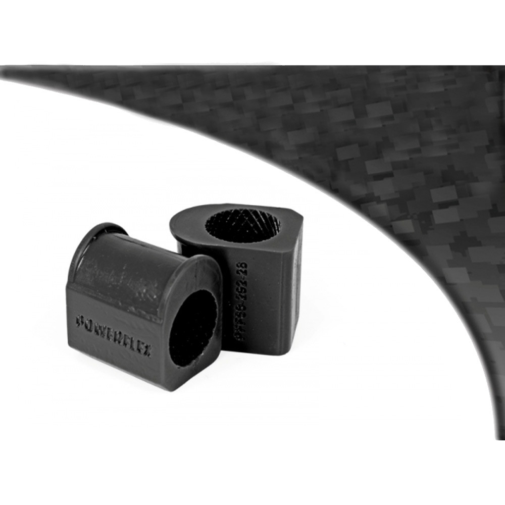 Silent bloc Powerflex Black support barre anti-roulis avant intérieur 28mm Renault Clio 2 (2 pièces) - PF-F6020228-2N - PFF60-202-28BLK - 5055676513571