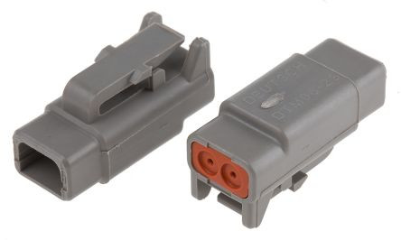 Connecteur DEUTSCH DTM male 2 Pins - EL-DTM-2M - DTM06-2S - 3661768527610