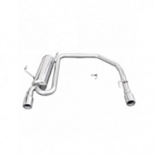 INOXCAR duplex rear silencer PEUGEOT 206 2,0 16V 136cv 99-04 round end-pipes 80mm