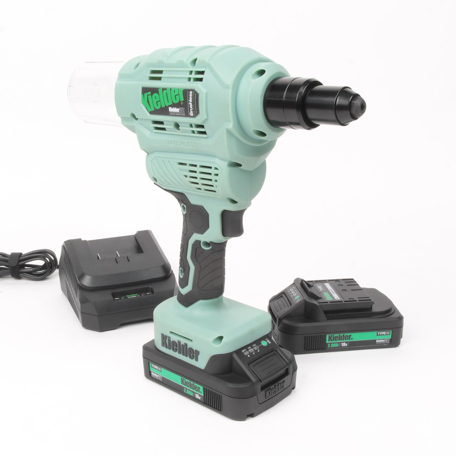 KIELDER 18V RIVETER 2 batteries 2Ah + case + charger - KWT-009-02 - KWT-009-02EU - 3661768816509