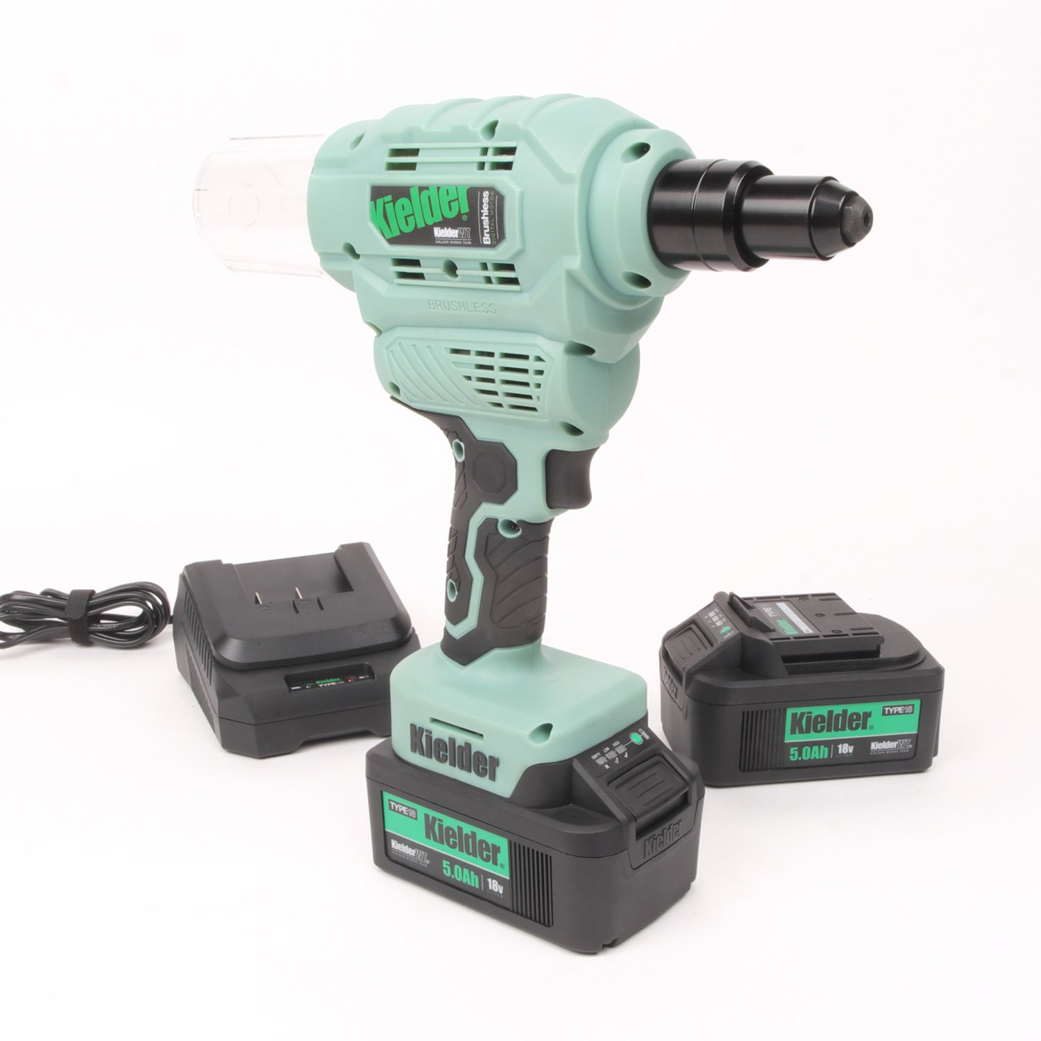 Nietmaschine KIELDER 18V 2 Batterien 5Ah + Koffer + Ladegerät - KWT-009-04 - KWT-009-04EU - 3661768816523