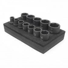 3/8" Short Impact Socket Set 12pc (7, 8, 10, 11, 12, 13, 14, 15, 16, 17, 18 & 19mm)