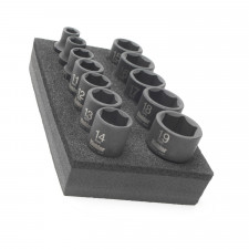 3/8" Short Impact Socket Set 12pc (7, 8, 10, 11, 12, 13, 14, 15, 16, 17, 18 & 19mm)