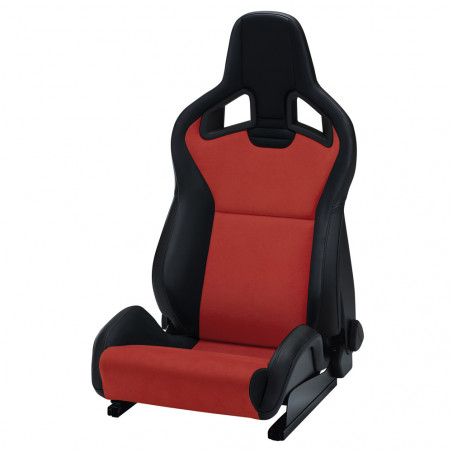 Siège baquet RECARO Sportster CS avec airbag universel latéral et pack Climat - Dinamica Rouge / Simili Cuir Noir