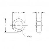 Contre Ecrou Métrique Rodobal 22x150 Pas à Gauche
