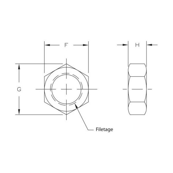 Rodobal 22x150 metric counternut left thread - RO-DADO-M22-150 - DADO-M22X1.50SX.NICK - 3661768402603
