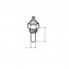 Sonde température d'eau VDO 120°C 14x150 2 cosses