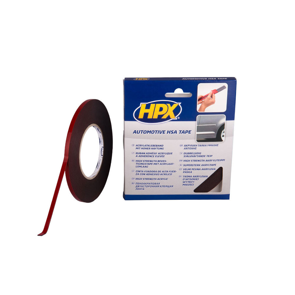 Ruban adhésif HPX double face HSA anthracite 9mmx10m - HPX-HSA003 - HSA003 - 3661768769317