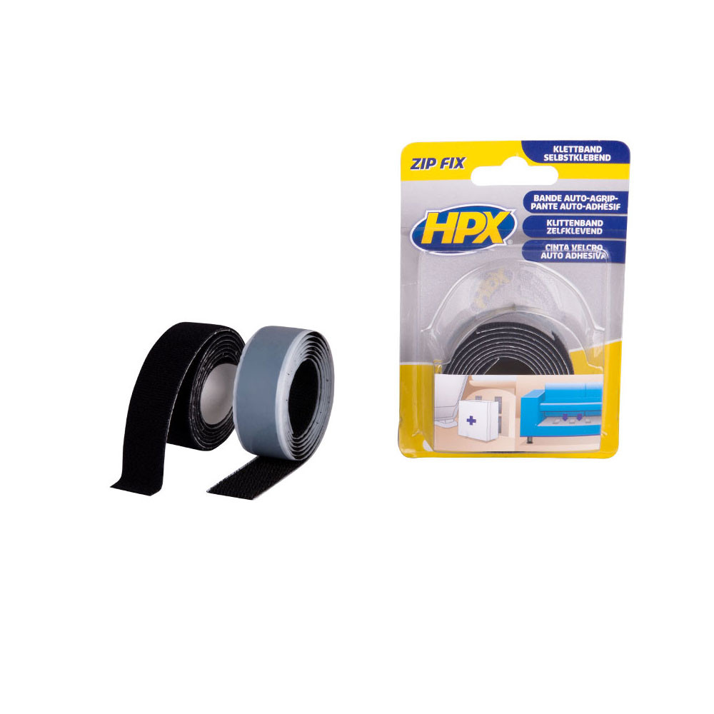 Ruban adhésif HPX Zip Fix sangle + crochet  2 x 20mmx1m - HPX-ZF2001 - ZF2001 - 3661768793367