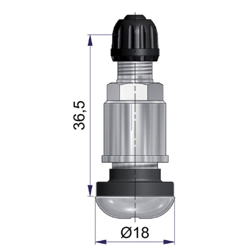 Valvola tubeless metallica ad alta pressione - SCH-42039-68 - 42039-68 - 3661768621370