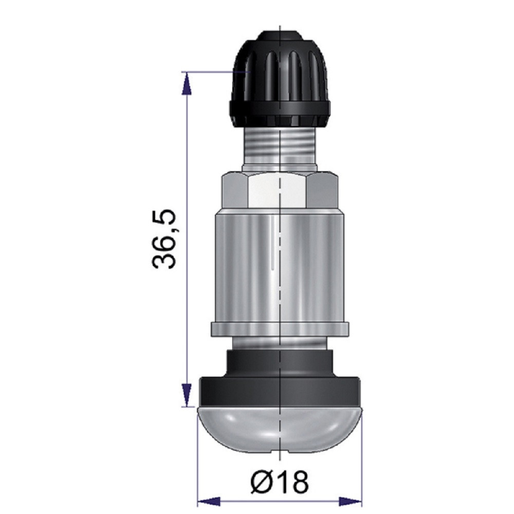 High pressure metal tubeless valve - SCH-42039-68 - 42039-68 - 3661768621370
