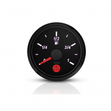 VDO SingleViu fuel level diameter 52mm black background tubular gauge