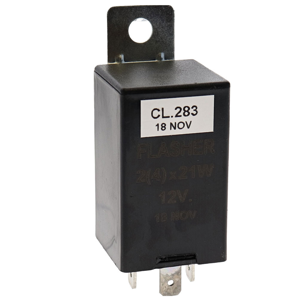 Centrale clignotant 12V 3P DIN + Support - EL-CL283 - 3700660420039