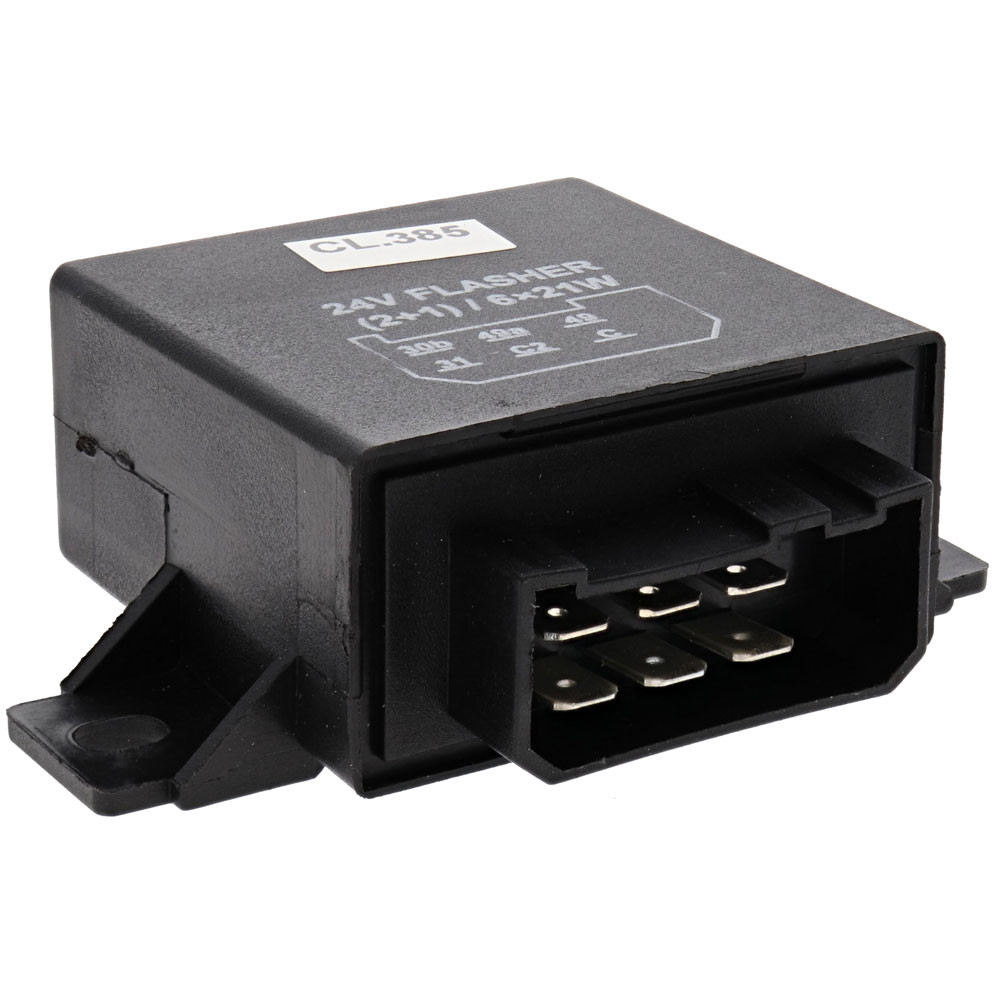 Zentrale Blinklicht 24V 6P DIN + Halterung - EL-CL385 - 3700660420138
