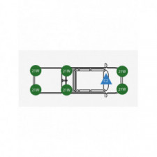Centrale clignotant 12V 4P DIN + Supp.Remorque