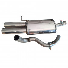Scarico Inoxcar Silenziatore Terminale 2X76 RACING SEAT LEON (Tipo 1M) 1.9 TDI (150CV) dopo il 2003 diam 55