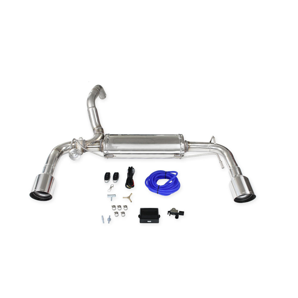 Inoxcar 100 Racing rear muffler with valve Abarth 500 1,4T-Jet - IC-VALV-500-01 - VALV.500.01 - 3661768562536