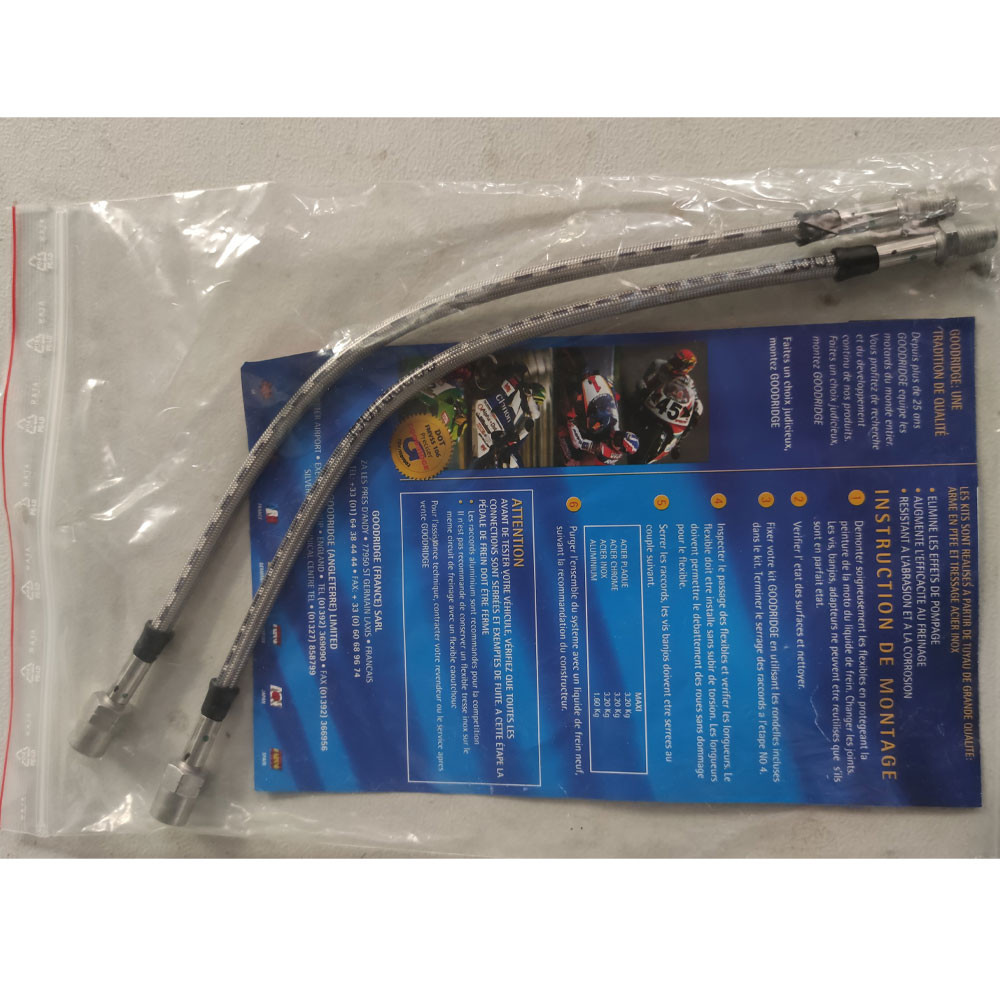 Kit Flexibles de Frein Durite Aviation Avant Goodridge VK2 Renault R5 GT Turbo / R19 / R21 /  Volkswagen Golf 1 2 BMW E30 - G-VK2006 - VK2006 - 3661768017067