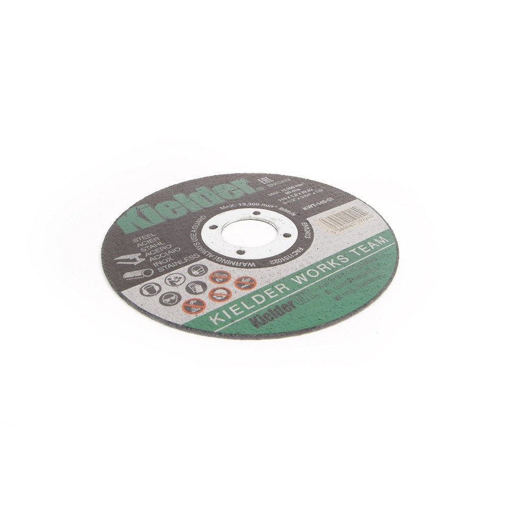 Disco da taglio in acciaio KIELDER 115mm x 1mm x 22.2mm (unita) - KWT-145-01 - KWT-145-01 - 5060441192240