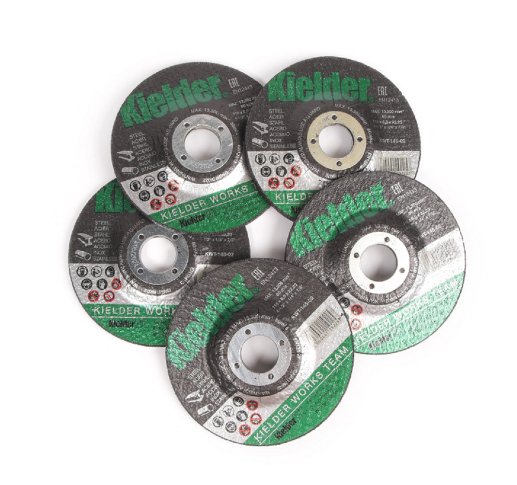 Dischi abrasivi KIELDER 115mm x 6mm x 22.2mm (x5 pezzi) - KWT-145-12 - KWT-145-12 - 5060441192271