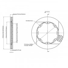 Disque de frein AP Racing gauche 332mm/32 8 rainures