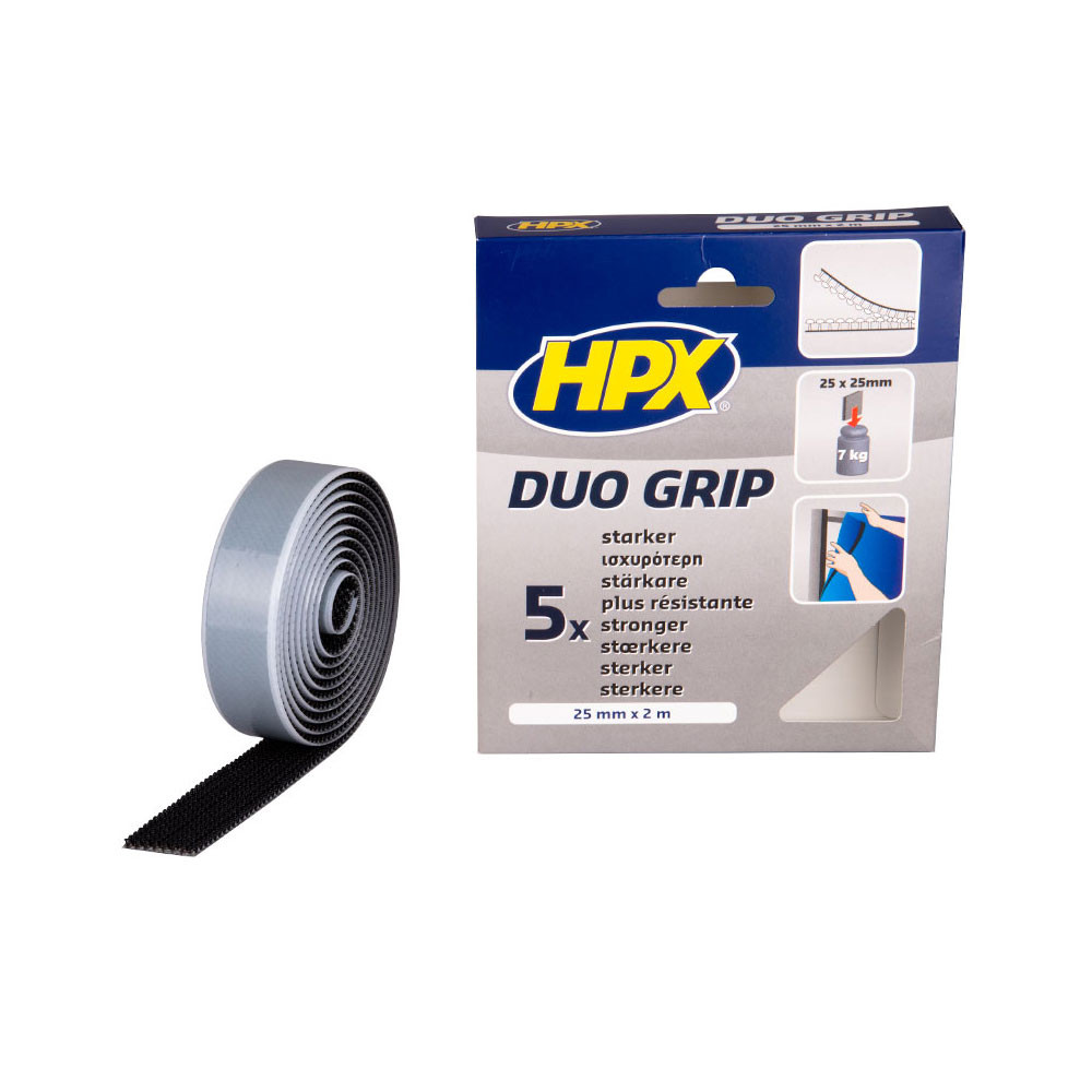Fixation Duo Grip noir HPX 25mm x 2m - HPX-DG2502 - DG2502 - 3661768769300