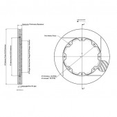 AP Racing Bremsscheibe links 336/28 8-fach genutet Ford Focus RS Mk2