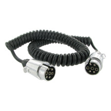 7x0.75 M/M Coiled Extension Cable - 5M