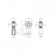 Ball seal Competition Rodobal MTE Female Pitch to Right 8mm / 1.25mm