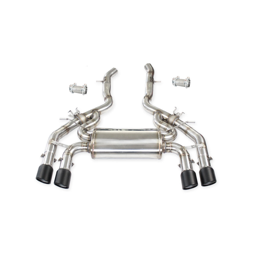 Silencieux arrière avec vanne 2x90 X-Race Black matt BMW F87 M2 après 2020 - IC-VALVBMF8703 - VALV.BMF87.03 - 3661768562666
