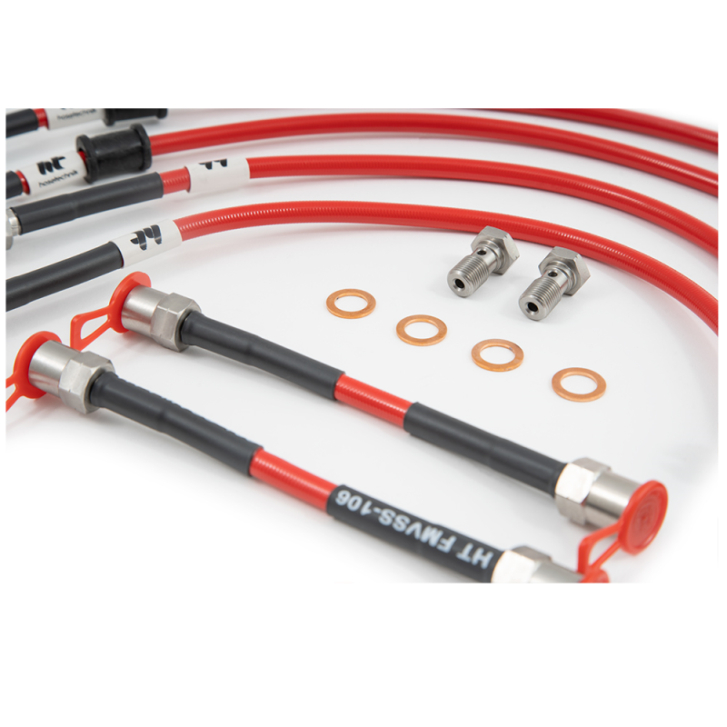 Kit 6 flexibles de frein FORGE Renault Megane 4 RS 280/300cv - FO-HT-REN6308A.TRP - HT-REN-6-308A-CLEAR