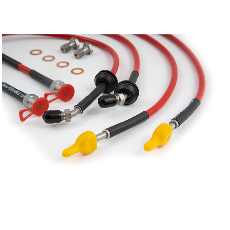 Kit 6 flexibles de frein FORGE Renault Megane 4 RS 280/300cv - FO-HT-REN6308A.TRP - HT-REN-6-308A-CLEAR