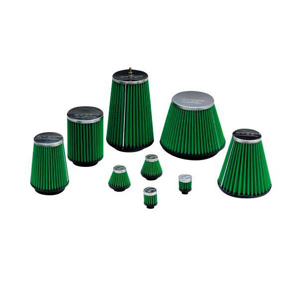 Zylindrischer Luftfilter GREEN FILTER Austrittsdurchmesser 70mm, Zylinder D120mm Höhe 200 - GR-U-TO770.V - TO7.70