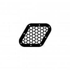 Griglia di protezione Revotec 90x90mm nero anodizzato