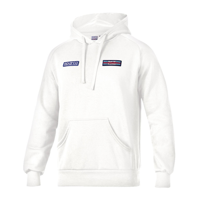 Sparco Martini Racing Kapuzen-Sweatshirt Streifen auf dem Rücken - 01340MR.BL.XL - 01340MRBI4XL - 8033280426743