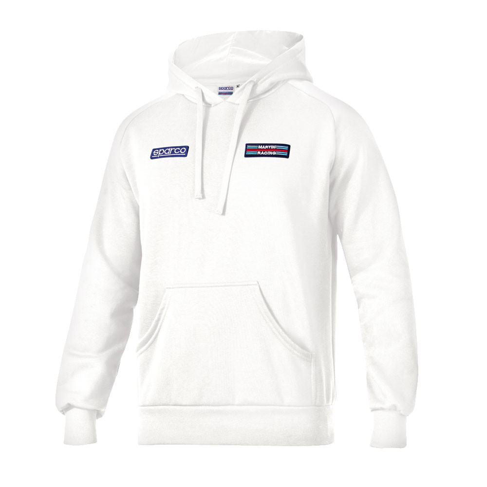 Sparco Martini Racing Kapuzen-Sweatshirt Streifen auf dem Rücken - 01340MR.BL.XL - 01340MRBI4XL - 8033280426743