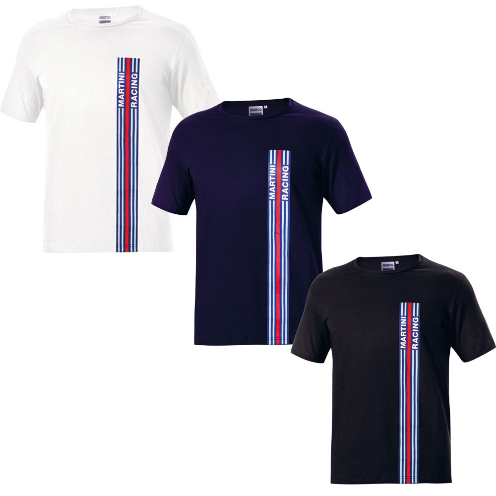 T-shirt Sparco Martini Racing con striscia - 01339MR.BL.XXL - 01339MRBI5XXL - 8033280427115