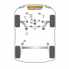 Silent-blocs Powerflex arrière de bras arrière pour Ford Fiesta Mk8 ST 200cv 2017- (x2)