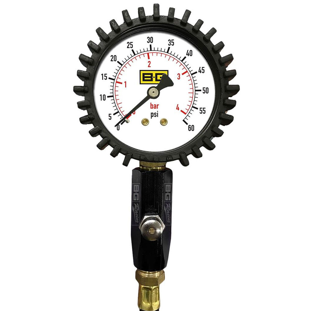 Manomètre pression de pneu BG-Racing 0-60psi/0-4bar - BG-R515 - BGR515 - 5060252098458