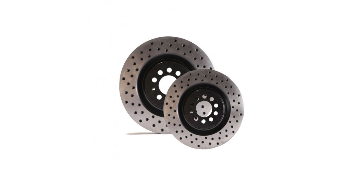 Belüftete Tarox-Bremsscheiben hinten in D95-Ausführung mit Bohrungen für MERCED SL-Klasse (R230), SL55 AMG 5.5 V8 Kompressor, Ba