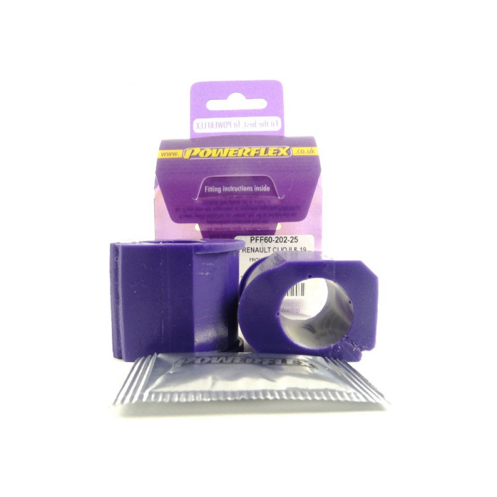 Silent-Bloc Powerflex Barre Anti-Roulis Diamètre 25mm Renault Clio II RS (2 Pièces) - PF-F6020225-2 - PFF60-202-25 - 5055676506948