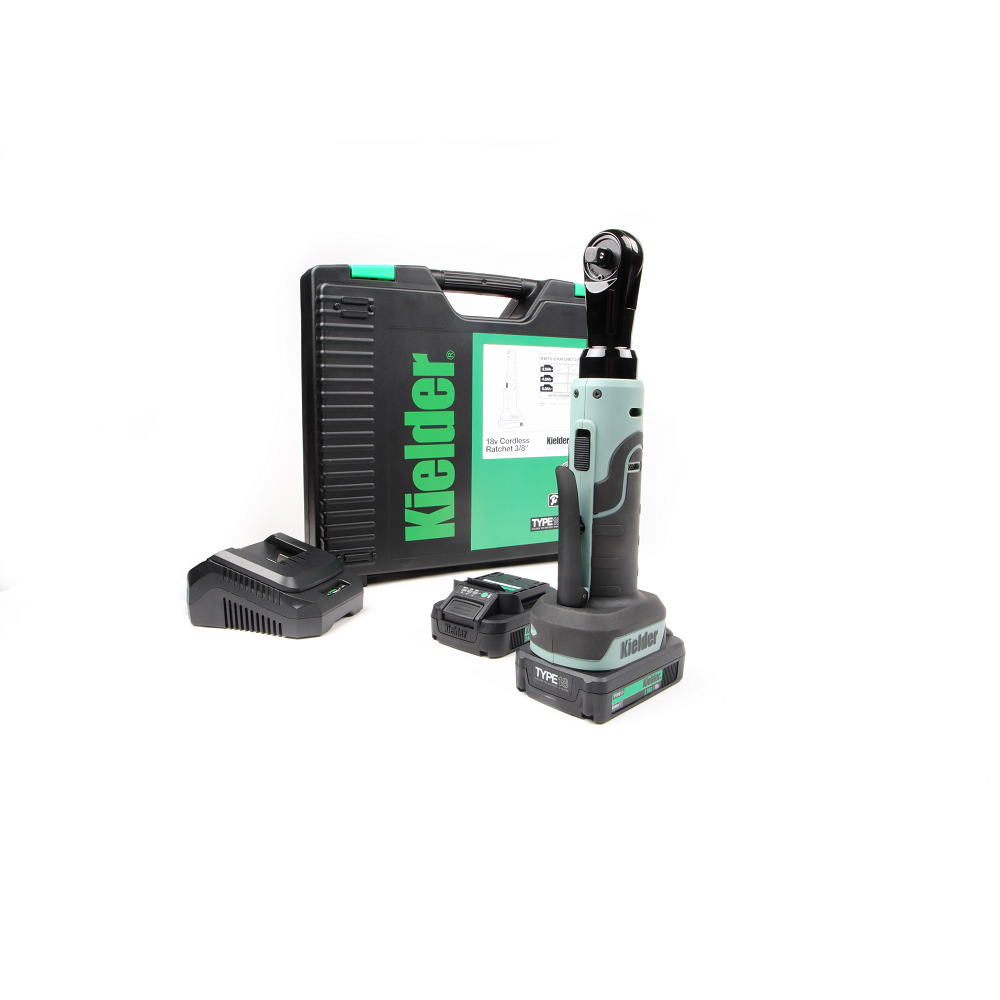 Knarrenkoffer 18V 3/8" KIELDER mit Ladegerät + Transportkoffer Pro + 2 Batterien 2.0Ah - KWT-010-12 - KWT-010-12EU - 5060441194343