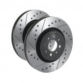 Bremsscheiben Tarox Vorne Belüftet SJ Finish gelocht und geschlitzt Toyota Hilux V Pick-up 2.4 D 80cv 1992/01-1997/08