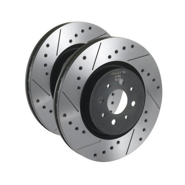 Disques de frein Tarox Avant Ventilés finition SJ percés et rainurés Opel Omega B 2.0 116cv 1994/03-1999/09 - TA-1336-SJ - SJ 1336 - 3661768108666