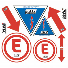 GT2i Stickers Sheet Fire Extinguisher / Circuit Breaker / Arrow