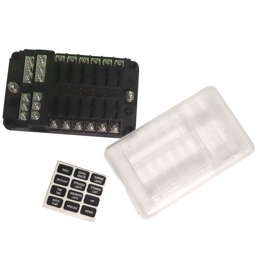 Portafusibili con spie luminose 12 pezzi max 100A - LU-BOX12 - 3661768103418