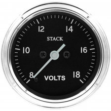 Stack Classic 52mm voltmeter gauge 8-18v electric